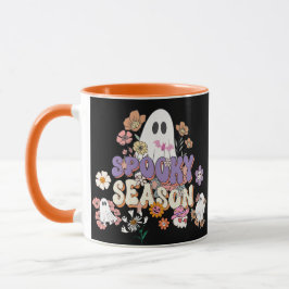 Spooktacular Cute Ghost Halloween Black Lila Mugg