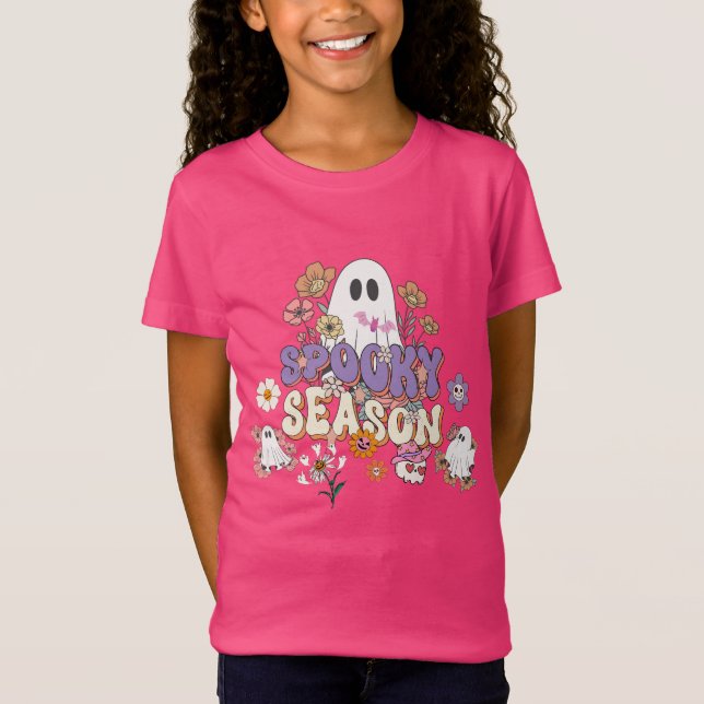 Spooktacular Cute trendig Ghost T-Shirt (Framsida)