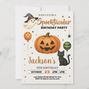 Spooktacular Födelsedagsfest inbjudan