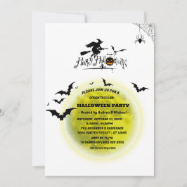 Spooktacular Full Moon Halloween fest Inbjudningar