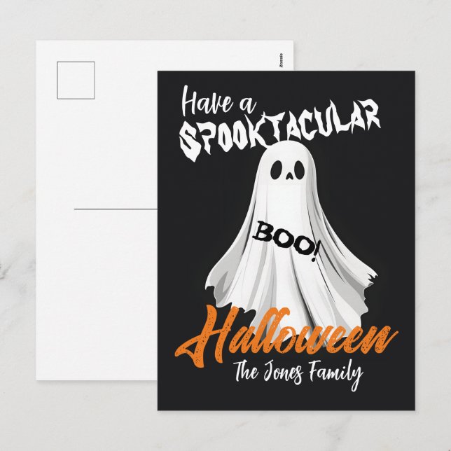 Spooktacular Gholyst Hälsning Helg Vykort (Fram/baksida)