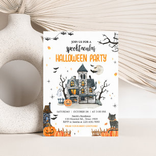 Spooktacular Ghost Halloween fest Inbjudningar