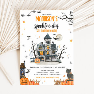 Spooktacular Ghost Halloween-Födelsedagsfest Inbjudningar
