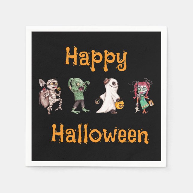 Spooktacular Halloween Bash Pappersservett (Framsidan)