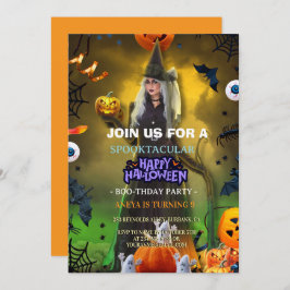 Spooktacular Halloween Birthday-inbjudan Inbjudningar