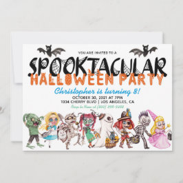 Spooktacular Halloween Birthday-inbjudan Inbjudningar