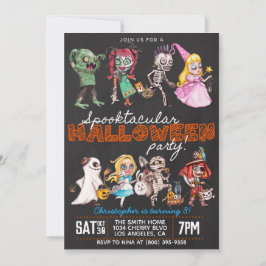 Spooktacular Halloween Birthday-inbjudan Inbjudningar