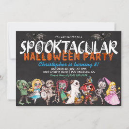 Spooktacular Halloween Birthday-inbjudan Inbjudningar