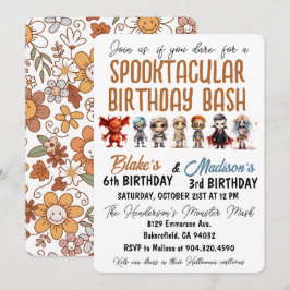 Spooktacular Halloween Birthday-inbjudan Inbjudningar