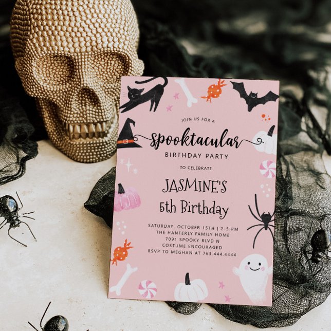 Spooktacular Halloween Birthday-inbjudan Inbjudningar (Skapare uppladdad)