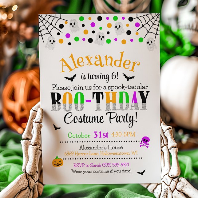 Spooktacular Halloween Birthday-inbjudan Inbjudningar (Skapare uppladdad)
