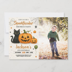 Spooktacular Halloween Birthday-inbjudan Inbjudningar