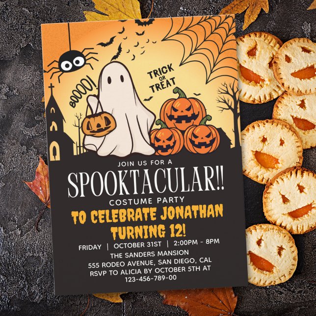 Spooktacular Halloween Birthday Kids Inbjudningar (Skapare uppladdad)