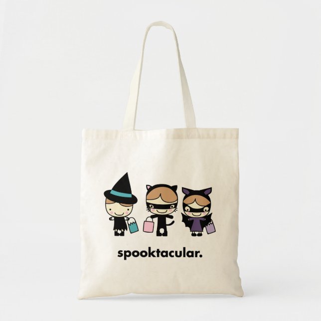 Spooktacular Halloween Bus eller godis Candy Bag Tygkasse (Framsidan)