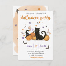 Spooktacular Halloween Candy Party-inbjudan