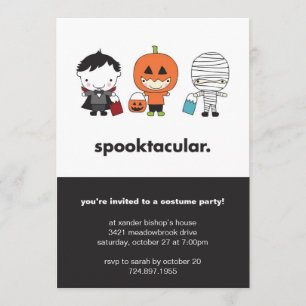 Spooktacular Halloween Costume Party-inbjudan Inbjudningar