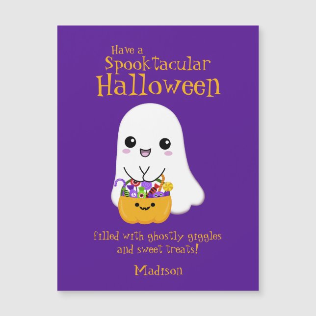 Spooktacular Halloween Cute Ghost Lila (Framsida)