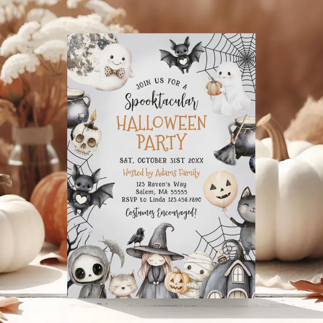 Spooktacular Halloween Cute Ghost Party Inbjudningar (Skapare uppladdad)