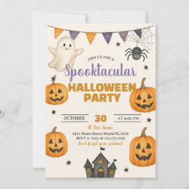 Spooktacular Halloween fest-inbjudan Inbjudningar