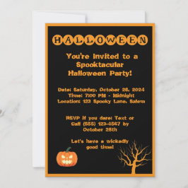Spooktacular Halloween fest-inbjudan Inbjudningar