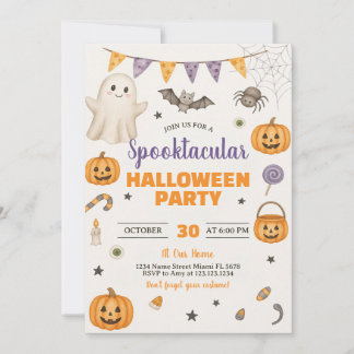 Spooktacular Halloween fest-inbjudan Inbjudningar