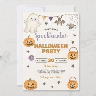 Spooktacular Halloween fest-inbjudan Inbjudningar