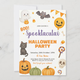 Spooktacular Halloween fest-inbjudan Inbjudningar
