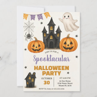 Spooktacular Halloween fest-inbjudan Inbjudningar