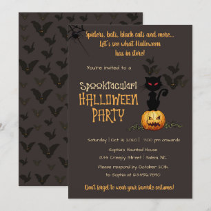 Spooktacular Halloween fest Inbjudningar