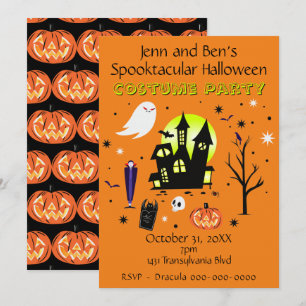 Spooktacular Halloween fest Inbjudningar