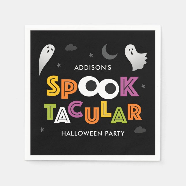 Spooktacular Halloween fest Napkins Pappersservett (Framsidan)