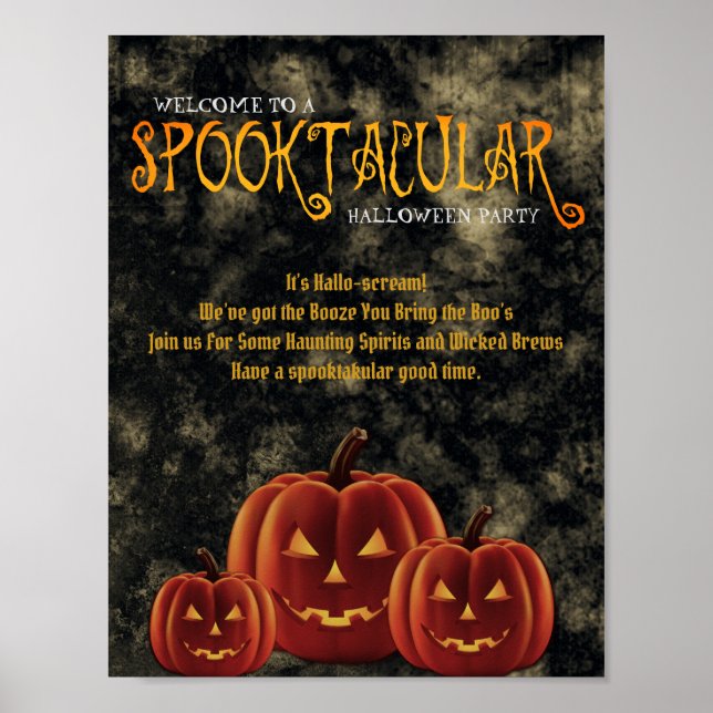 Spooktacular Halloween fest Pumpkins Poster (Framsidan)