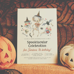 Spooktacular Halloween-Födelsedagsfest Inbjudningar