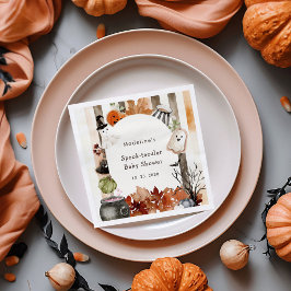 Spooktacular Halloween Ghost Pumpkin Baby Shower Pappersservett