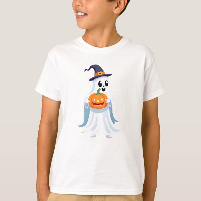 Spooktacular Halloween Ghost T Shirt (Framsida)