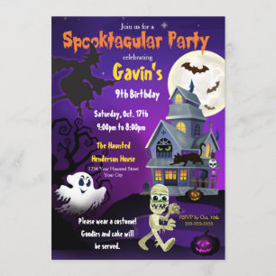 Spooktacular Halloween-inbjudan Inbjudningar