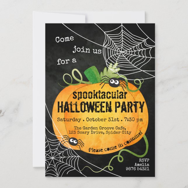 Spooktacular Halloween-inbjudan Inbjudningar (Framsida)
