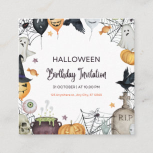 Spooktacular Halloween-inbjudningskort Tilläggskort
