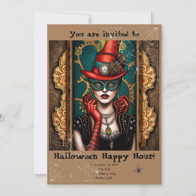 Spooktacular Halloween Lycklig Hour Inbjudningar (Framsida)
