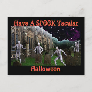 Spooktaculär Halloween med Zombies Vykort