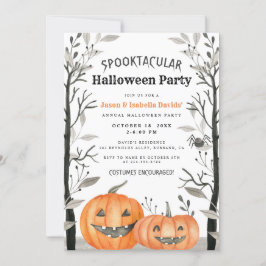 Spooktacular Halloween Pumpkin Costumes Party  Inbjudningar