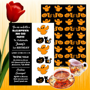 Spooktacular Halloween Pumpkins Boo 1:a födelsedag Inbjudningar
