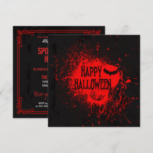 Spooktacular Halloween-skräckgruppsinbjudan Inbjudningar