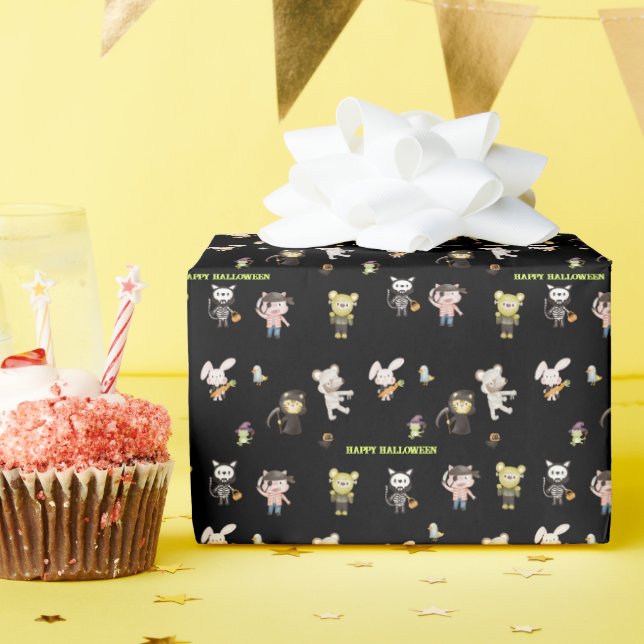 Spooktaculär Halloween, tuggdjur Presentpapper (Födelsedagsfest)