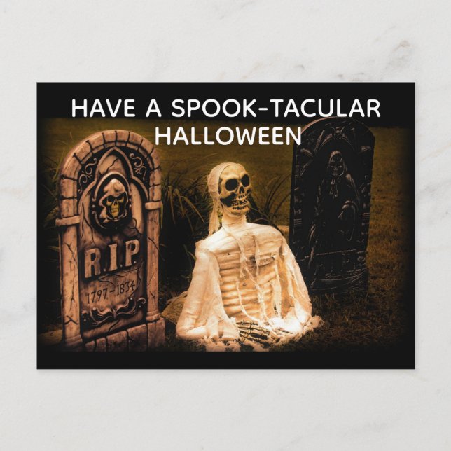 Spooktacular Halloween Vykort (Framsida)