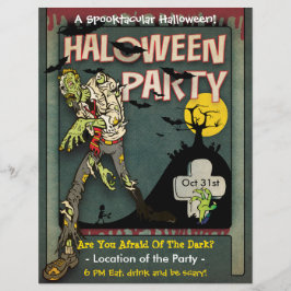 Spooktacular Halloween Zombie Party Reklamblad