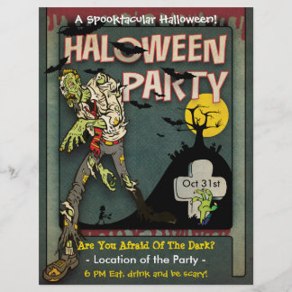 Spooktacular Halloween Zombie Party Reklamblad