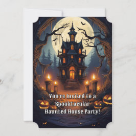 Spooktacular Haunted House Party Inbjudningar
