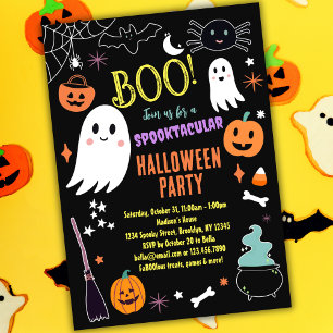 Spooktaculär inbjudan till Cute Halloween fest