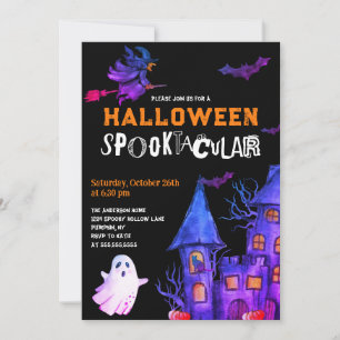 Spooktaculär inbjudan till halloween fest